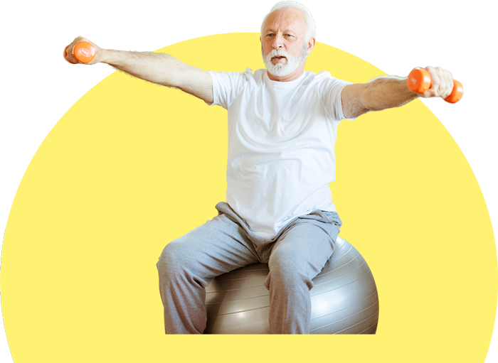 Man lifting weights